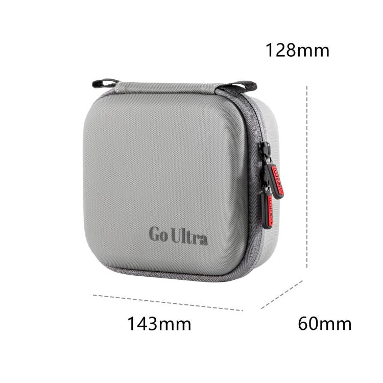 For Insta360 GO Ultra STARTRC Standard Portable Protective Box Diamond Texture PU Storage Bag  - Grey