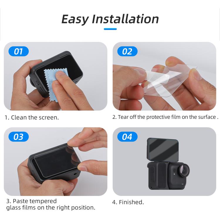 For Insta360 GO Ultra 2pcs Sunnylife Screen Explosion-proof Film  - Transparent