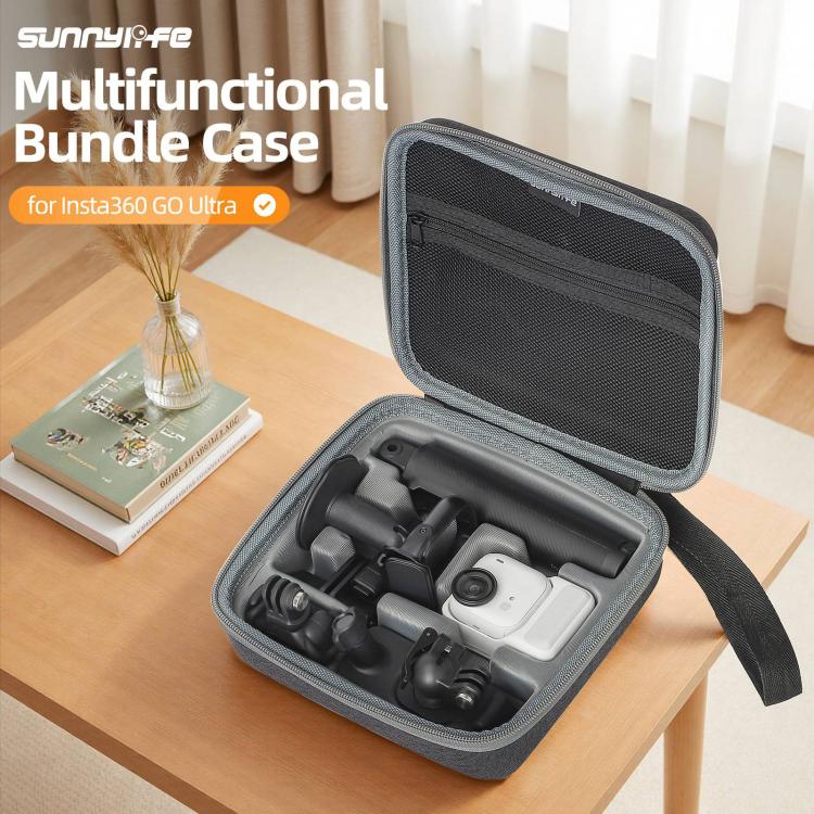 For Insta360 GO Ultra Sunnylife Full Kit Portable Protective Box Storage Bag  - Grey