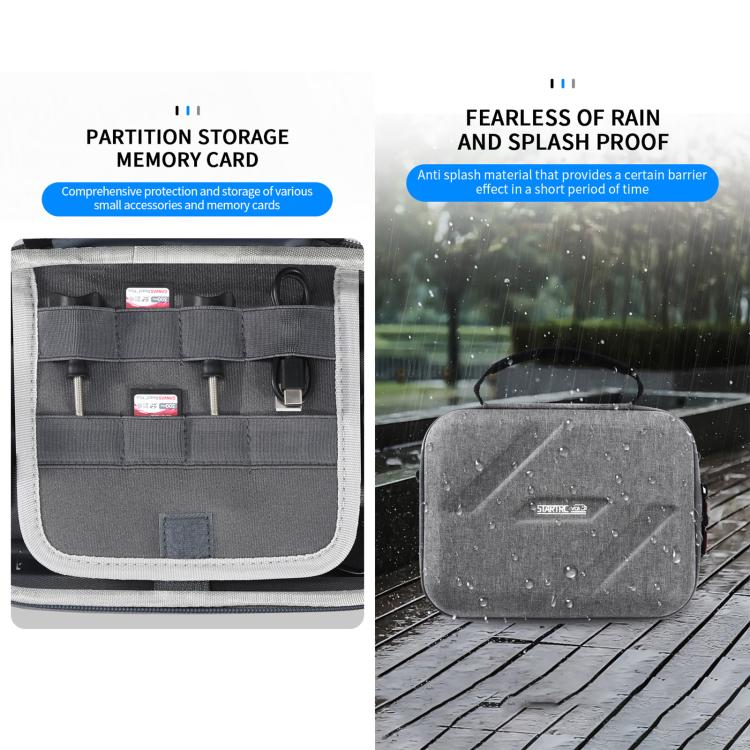 For Insta360 Go Ultra STARTRC Full Kit Portable Handbag Shoulder Nylon Storage Bag  - Grey