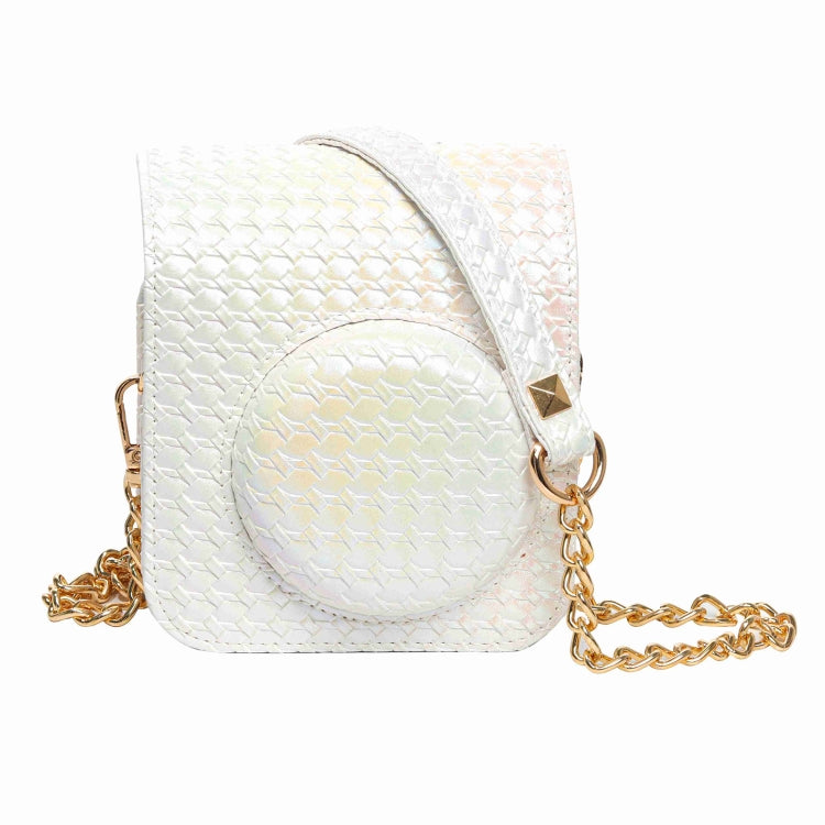 For FUJIFILM instax mini 12 Colorful Woven Leather Case Full Body Camera Bag + Photo Album with Strap