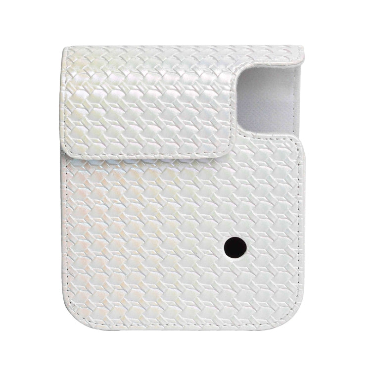For FUJIFILM instax mini 12 Colorful Woven Leather Case Full Body Camera Bag + Photo Album with Strap