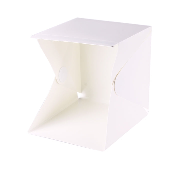 Foldable Portable Mini LED Photo Studio Box with Micro USB Cable & Black and White Background Fabric, Folding Size: 23 x 21.5 x 1.5 cm(White)