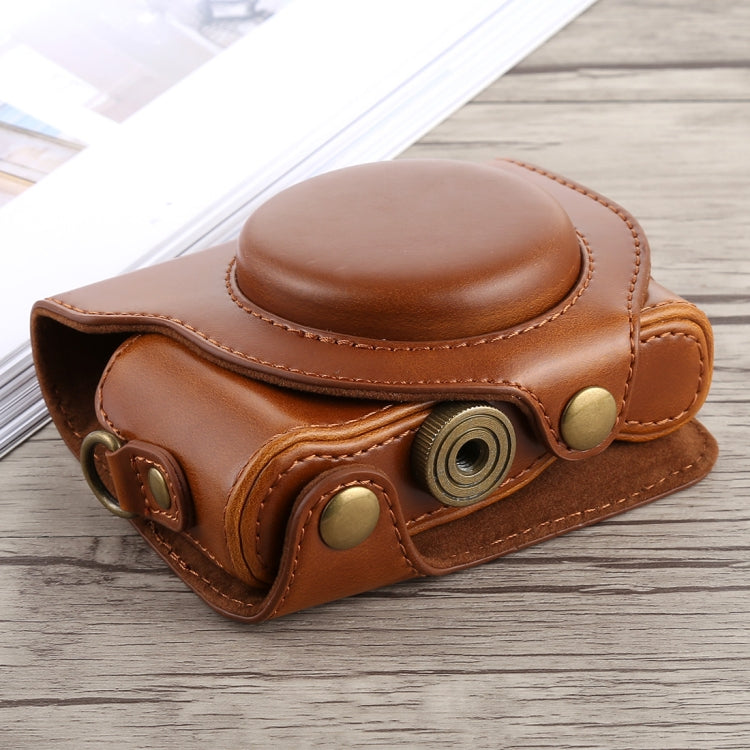 Full Body Camera PU Leather Case Bag with Strap for Sony DSC-HX90