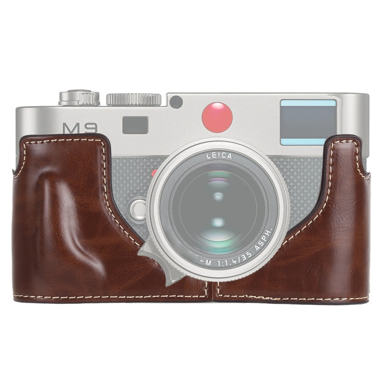 1/4 inch Thread PU Leather Camera Half Case Base for Leica M9