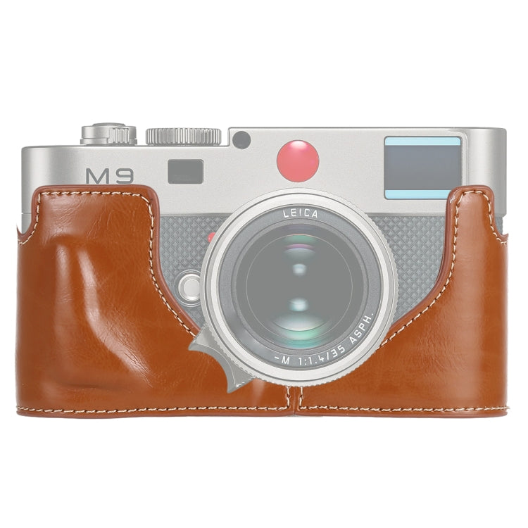 1/4 inch Thread PU Leather Camera Half Case Base for Leica M9