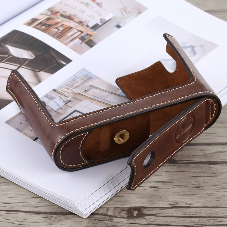 1/4 inch Thread PU Leather Camera Half Case Base for Leica Q (Typ 116)