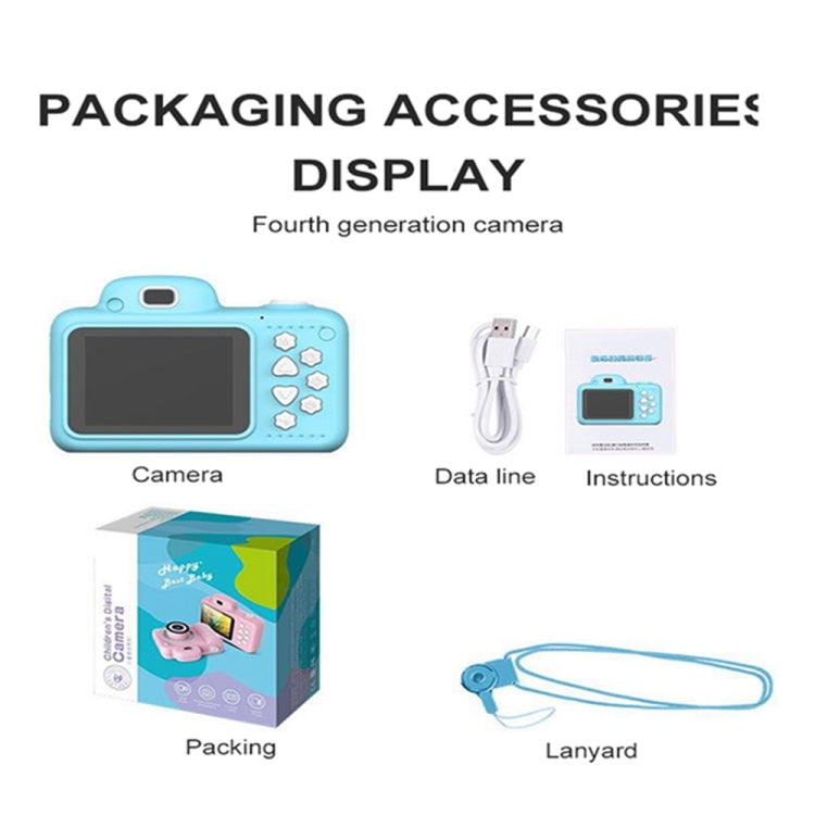 1909 2.4 inch 1800W Pixels Dual Lens Large Screen Digital Camera for Children, Support 32GB TF Card