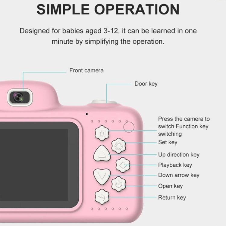 1909 2.4 inch 1800W Pixels Dual Lens Large Screen Digital Camera for Children, Support 32GB TF Card