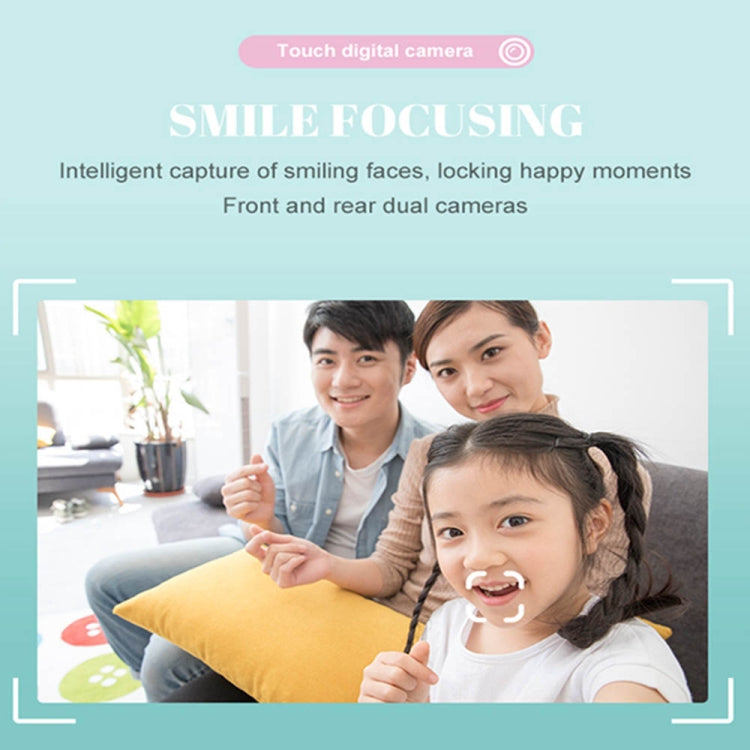 1910 2.8 inch 1800W Pixels Dual Lens Touch Screen Digital Camera for Children, Support 32GB TF Card