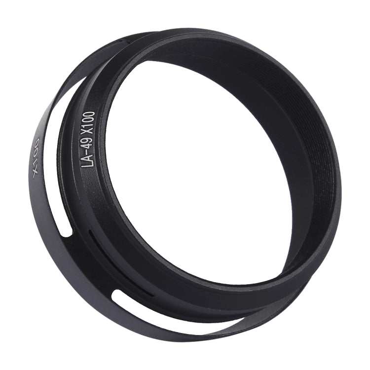 49mm Metal Vented Lens Hood for Fujifilm X100