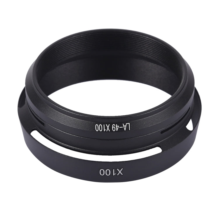 49mm Metal Vented Lens Hood for Fujifilm X100