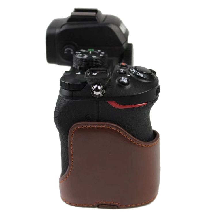 1/4 inch Thread PU Leather Camera Half Case Base for Nikon Z50