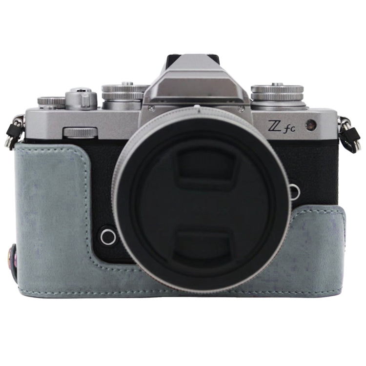 1/4 inch Thread PU Leather Camera Half Case Base for Nikon Z fc