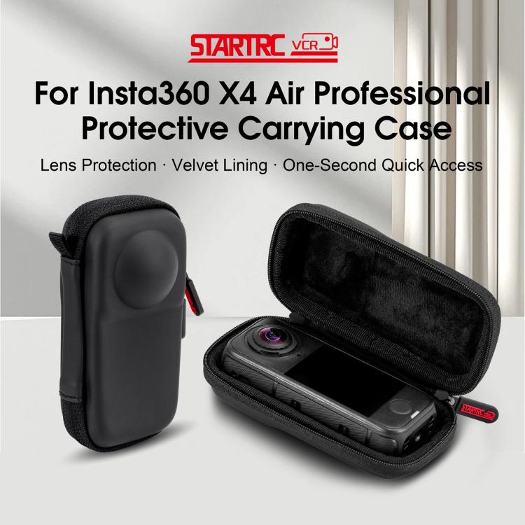 For Insta360 X4 Air STARTRC Camera PU Carry Storage Bag  - Black