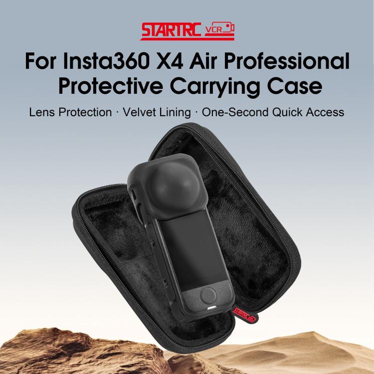 For Insta360 X4 Air STARTRC Camera PU Carry Storage Bag  - Black