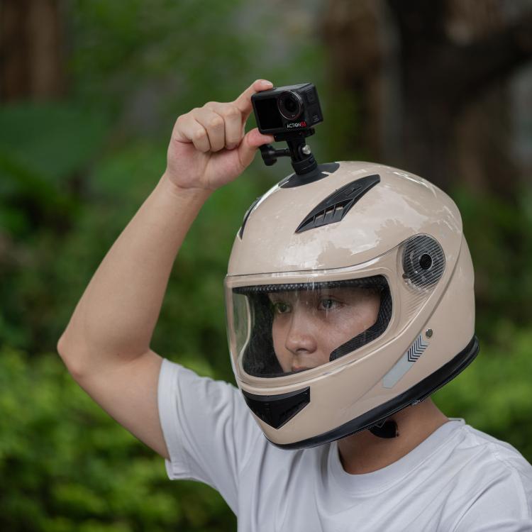 STARTRC Flexible Helmet Sticky Adhesive Mount for GoPro, Insta360, DJI and Other Action Cameras  - Black
