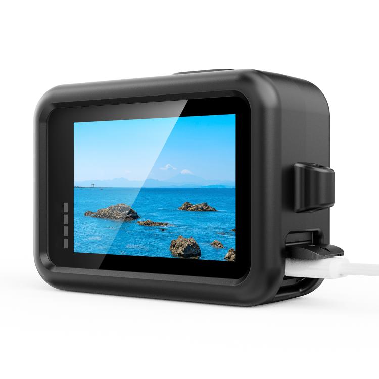 For GoPro HERO13 Black Silicone Protective Case Cover with Wrist Strap & Lens Cover
