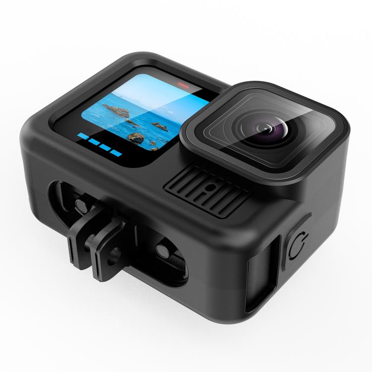 For GoPro HERO13 Black Silicone Protective Case Cover with Wrist Strap & Lens Cover