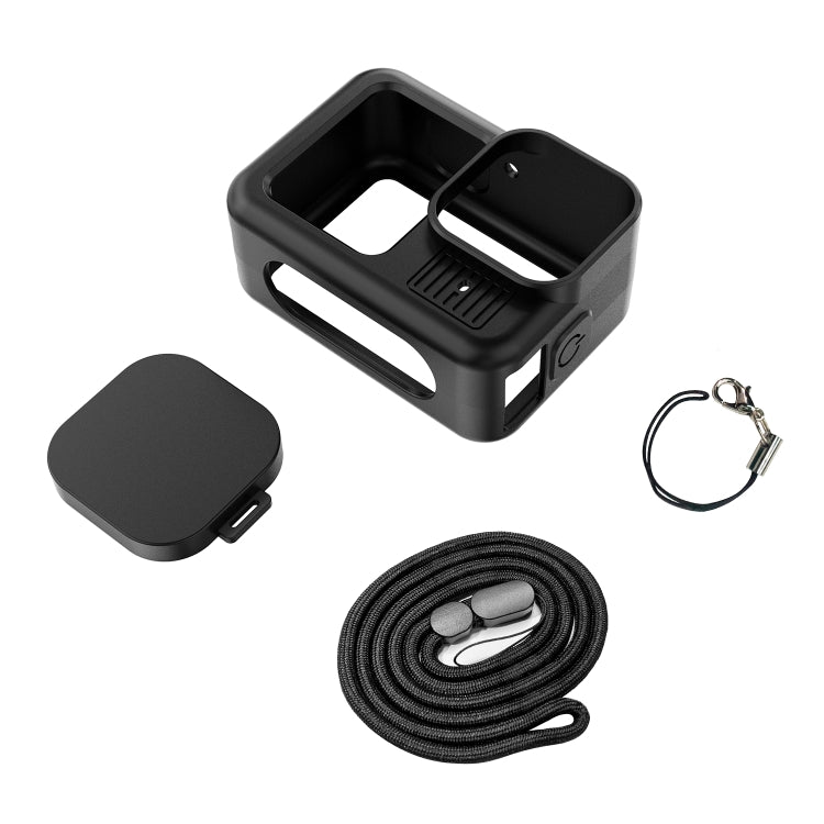 For GoPro HERO13 Black Silicone Protective Case Cover with Wrist Strap & Lens Cover