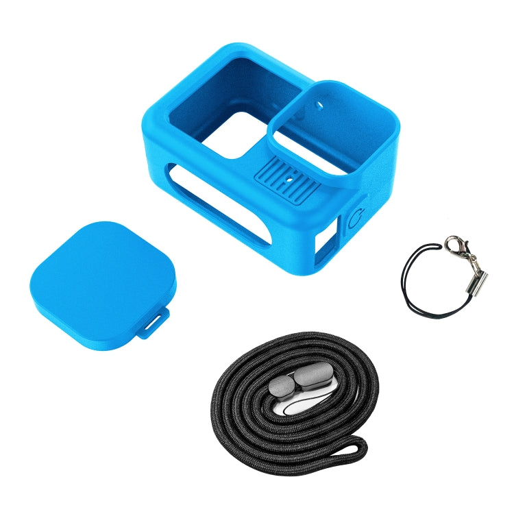 For GoPro HERO13 Black Silicone Protective Case Cover with Wrist Strap & Lens Cover