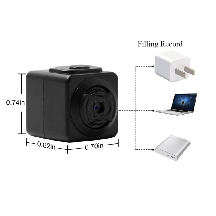 D5 1.0MP HD Digital Conference Small Recorder Monitor Recording Camera, Support TF Card (32GB Max) & Motion Detection(Black)