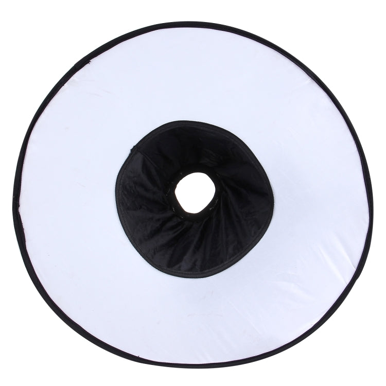 45cm Universal Foldable Ring Style Flash Folding Soft Box, Without Flash Light Holder(Black + White)
