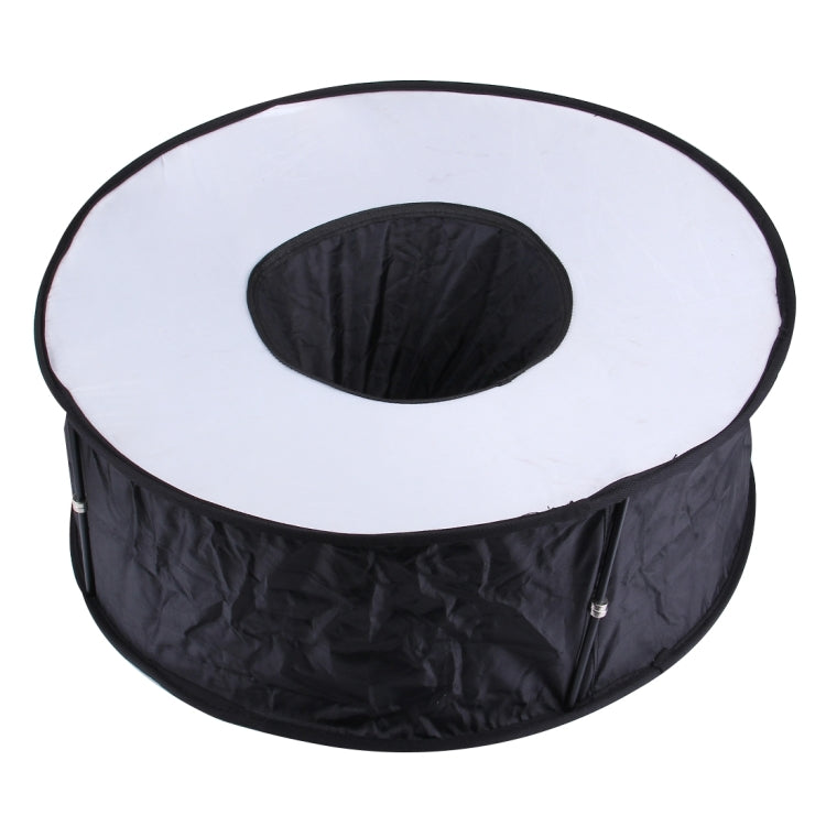 45cm Universal Foldable Ring Style Flash Folding Soft Box, Without Flash Light Holder(Black + White)
