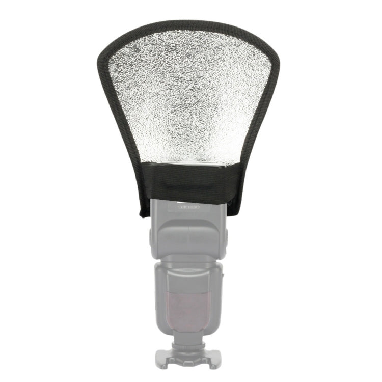 2 in 1 (Silver / White) Fan-shaped Folding Reflector Board, Size: 20.0 x 18.5 x 10.5 cm