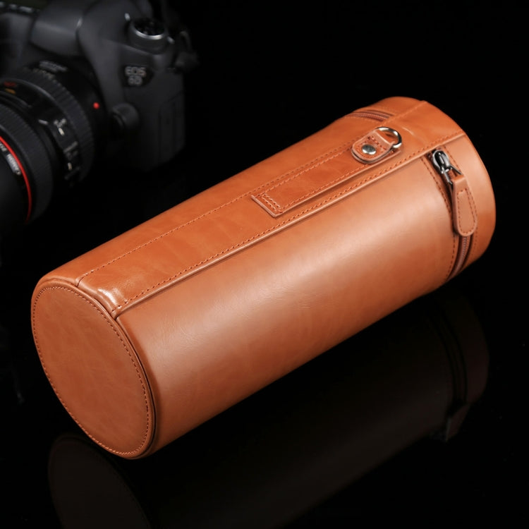 Extra Large Lens Case Zippered PU Leather Pouch Box for DSLR Camera Lens, Size: 24.5*10.5*10.5cm