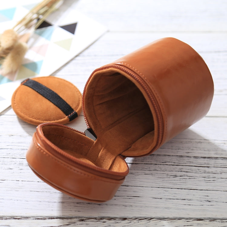 Small Lens Case Zippered PU Leather Pouch Box for DSLR Camera Lens, Size: 11x8x8cm