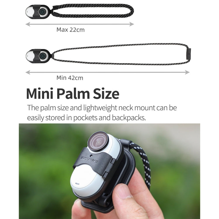 For Insta360 GO 3 Sunnylife Magnetic Neck Mount Chest Body Camera Necklace Lanyard POV Vlog Holder  - Black