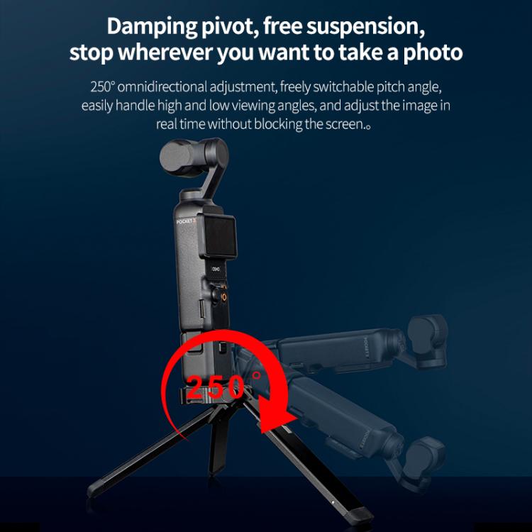 STARTRC Pocket-Size Foldable Magnetic Tripod for GoPro, DJI, Insta360 Action Cameras, DJI Pocket Series  - Black