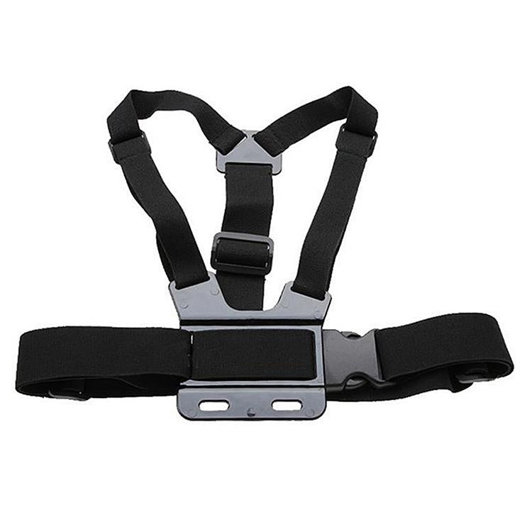 Front Chest Belt Shoulder Strap Mount Holder for GoPro, Insta360, DJI and Other Action Cameras  - Black