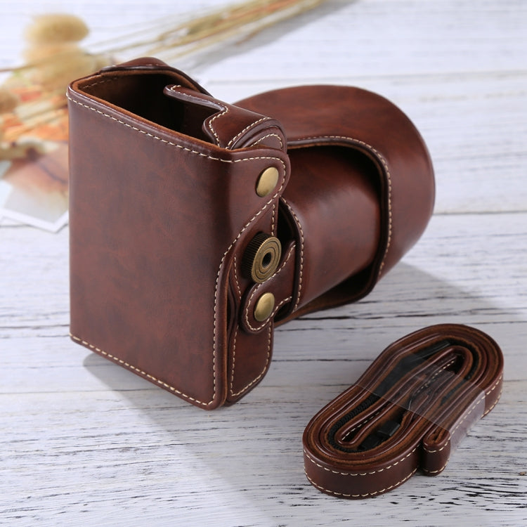 Full Body Camera PU Leather Case Bag with Strap for FUJIFILM X-A3 / X-A2/ X-M1 / X-A10 (16-50mm / 18-55mm / XF 35mm Lens)