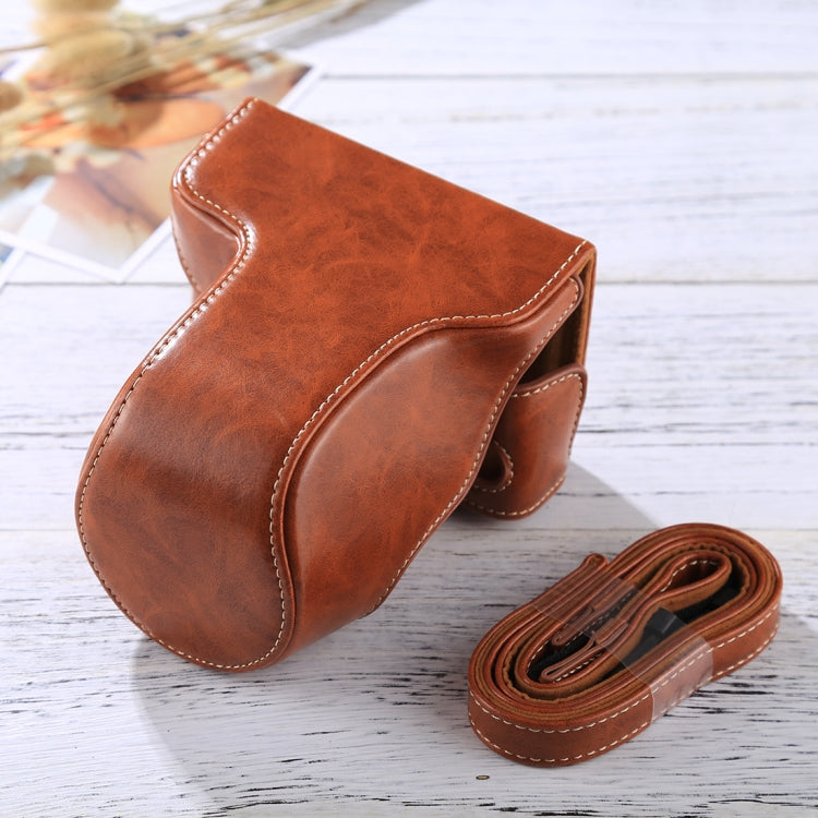 Full Body Camera PU Leather Case Bag with Strap for FUJIFILM X-A3 / X-A2/ X-M1 / X-A10 (16-50mm / 18-55mm / XF 35mm Lens)