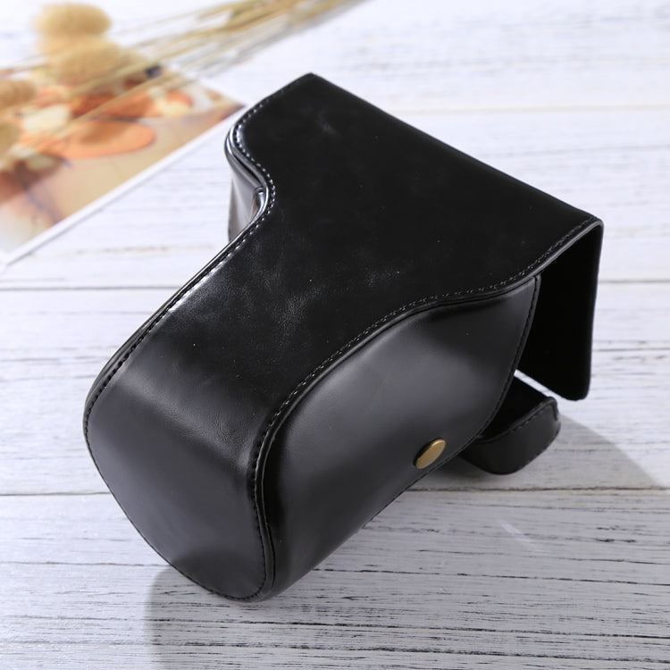 Full Body Camera PU Leather Case Bag with Strap for FUJIFILM X-E3 (18-55mm / XF 23mm Lens)