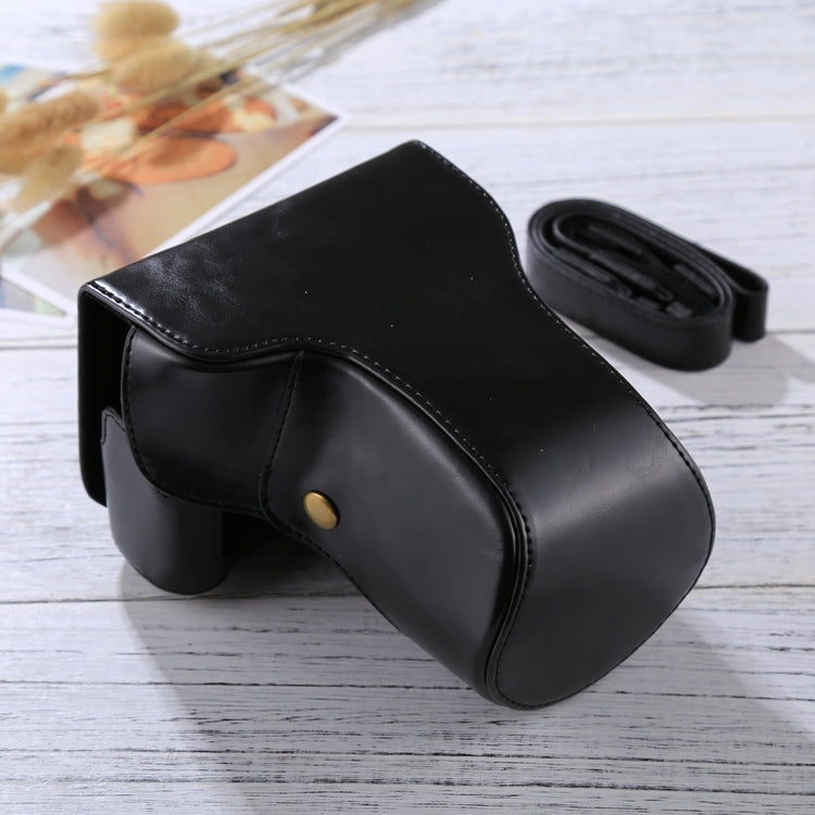 Full Body Camera PU Leather Case Bag with Strap for FUJIFILM X-E3 (18-55mm / XF 23mm Lens)