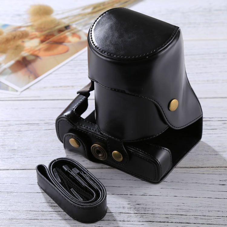 Full Body Camera PU Leather Case Bag with Strap for FUJIFILM X-E3 (18-55mm / XF 23mm Lens)