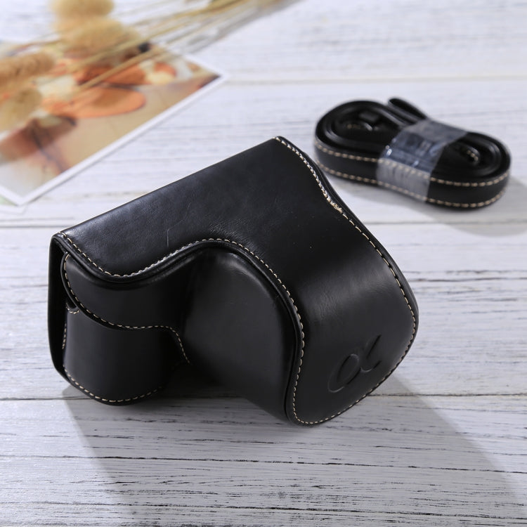 Full Body Camera PU Leather Case Bag with Strap for Sony A5100 / A5000 / NEX-3N (16-50mm / 40.5mm Lens)