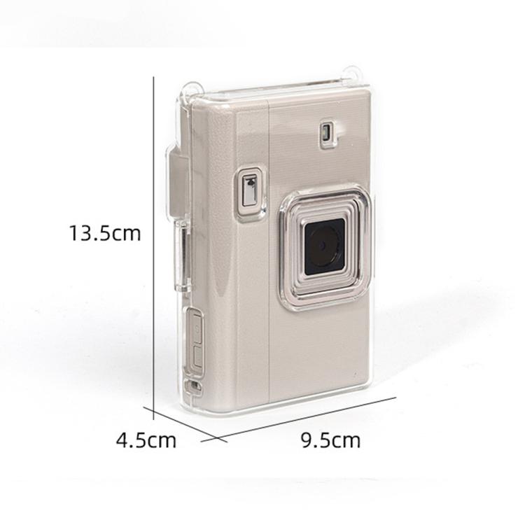 For FUJIFILM instax mini Liplay+ Protective Crystal Shell Case with Shoulder Strap  - Transparent
