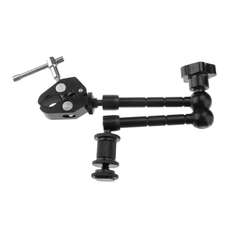 11 inch Adjustable Friction Articulating Magic Arm + Large Claws Clips for DSLR / LCD Monitor(Black)