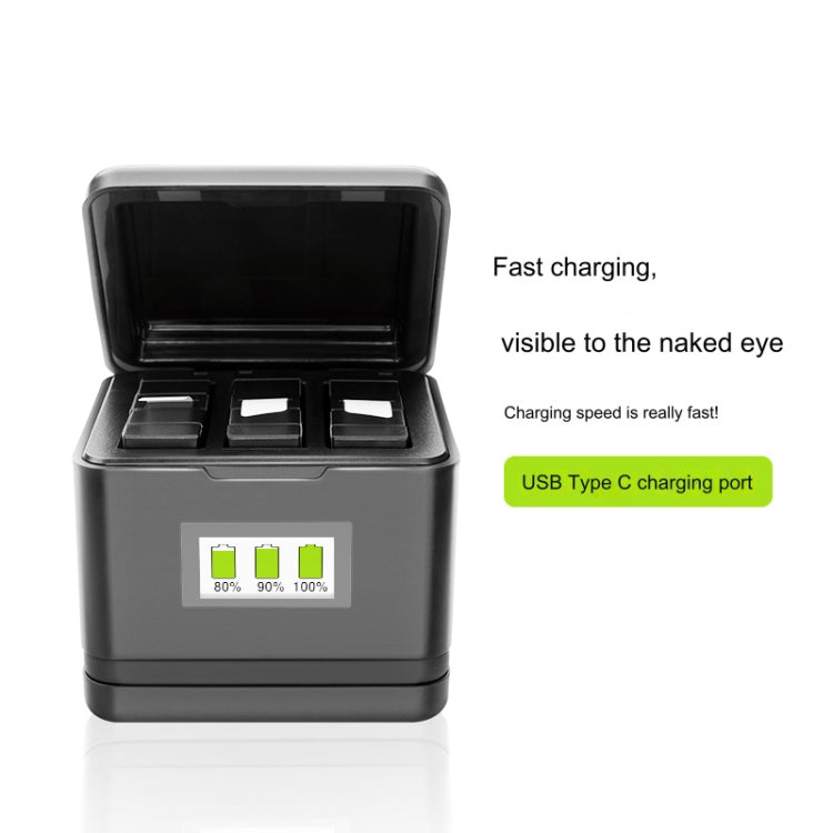 For Insta360 Ace Pro / Ace Tri-Battery Charging Box Case  - Black