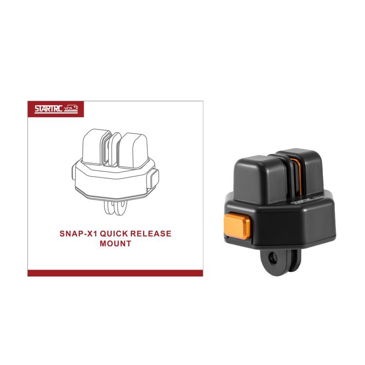 STARTRC VCR Snap-Mag Magnetic Quick Release Base Mount For GoPro  - Black