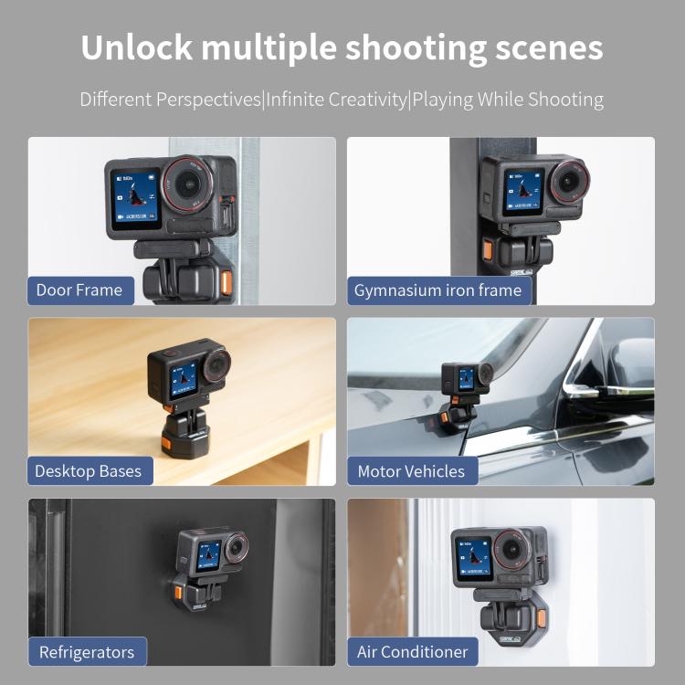 STARTRC VCR Snap-Mag Quick Release Base Mount Adapter For GoPro  - Black