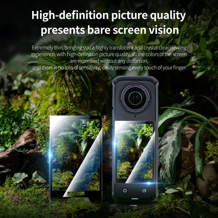 For Insta360 X5 / X4 STARTRC 2pcs HD Tempered Glass Film  - Black