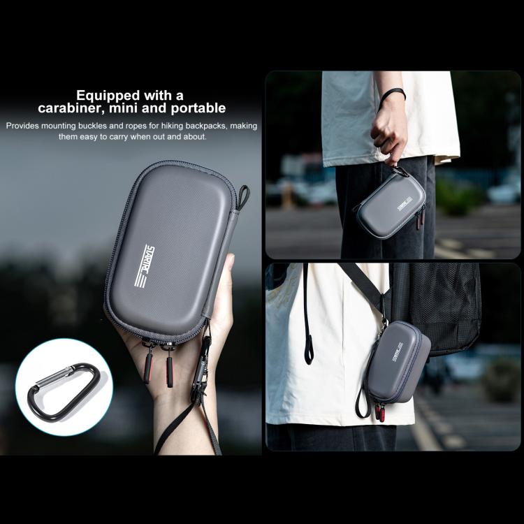 For Insta360 X5 / X4 STARTRC Camera Carry Case with Carabiner & Strap  - Grey