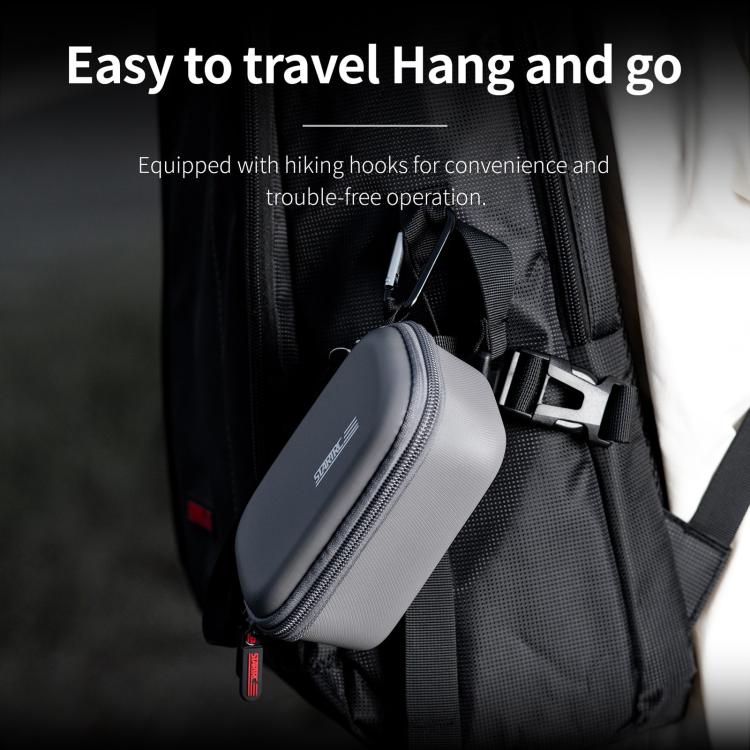 For Insta360 X5 / X4 STARTRC Camera Carry Case with Carabiner & Strap  - Grey