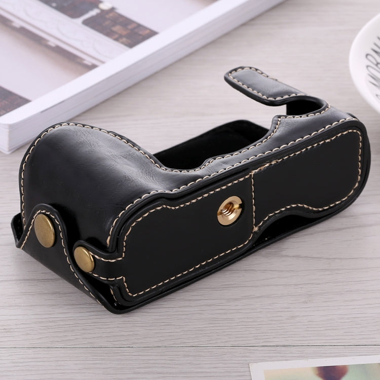 1/4 inch Thread PU Leather Camera Half Case Base for FUJIFILM X-A3 / X-A10