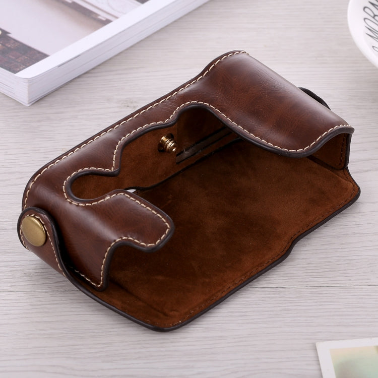 1/4 inch Thread PU Leather Camera Half Case Base for FUJIFILM X-A3 / X-A10